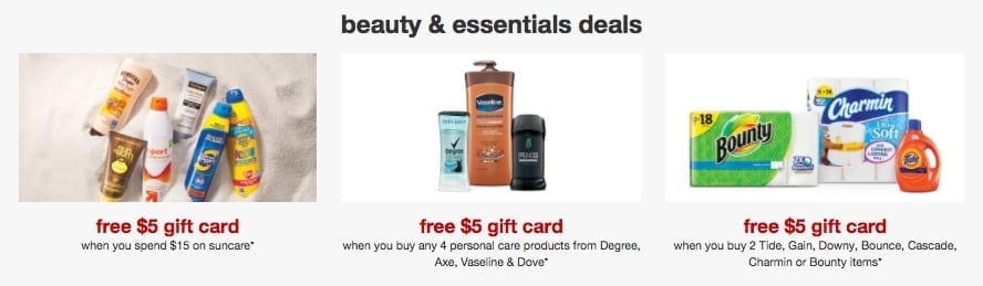 Target sales ad for beauty products