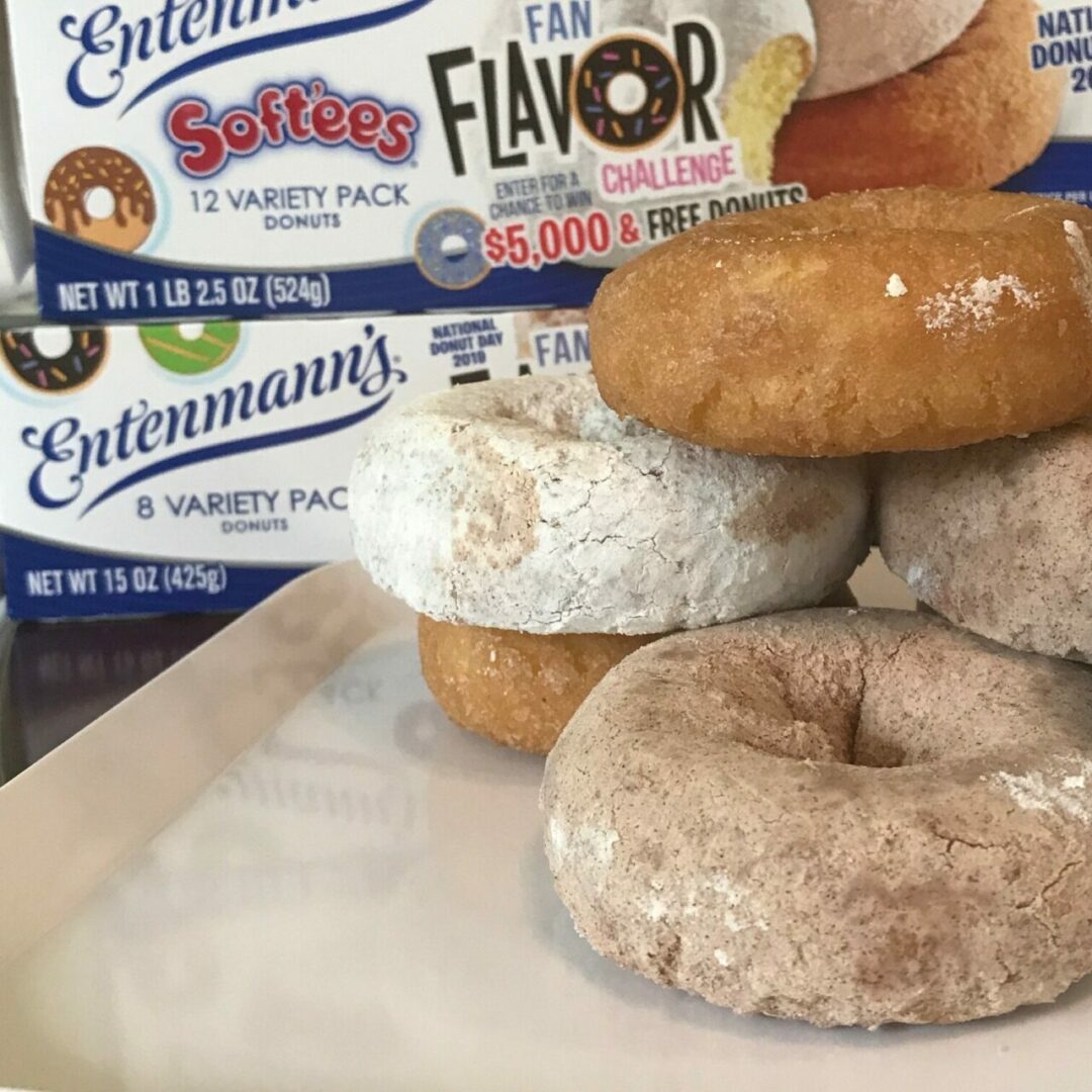 Fan Flavor Challenge Entenmann's Donuts on a table