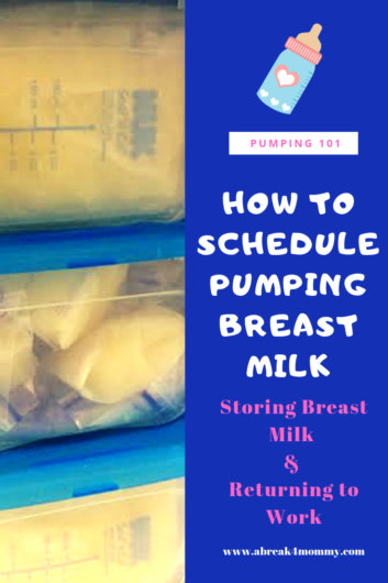 How to schedule pumping breast milk
