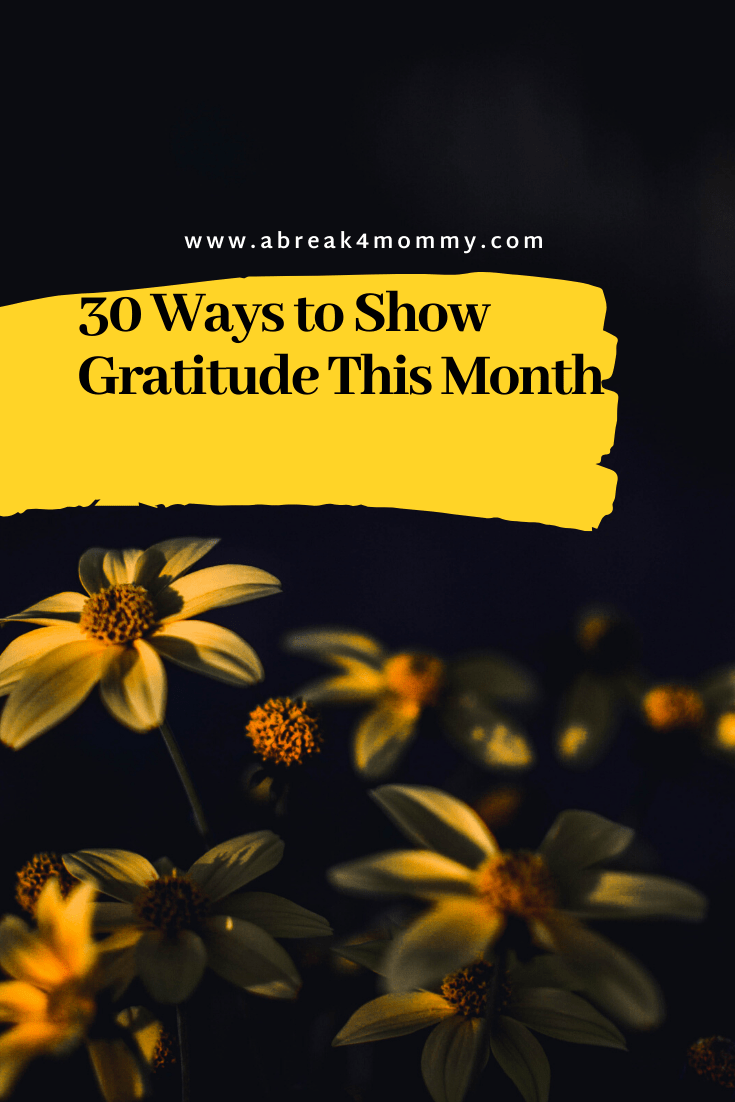 30 days to show gratitude 